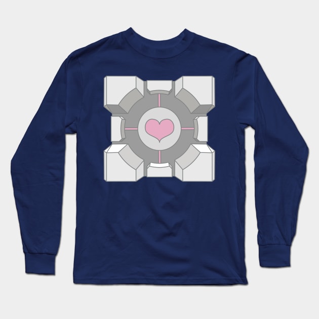 Companion Cube Long Sleeve T-Shirt by TASCHE